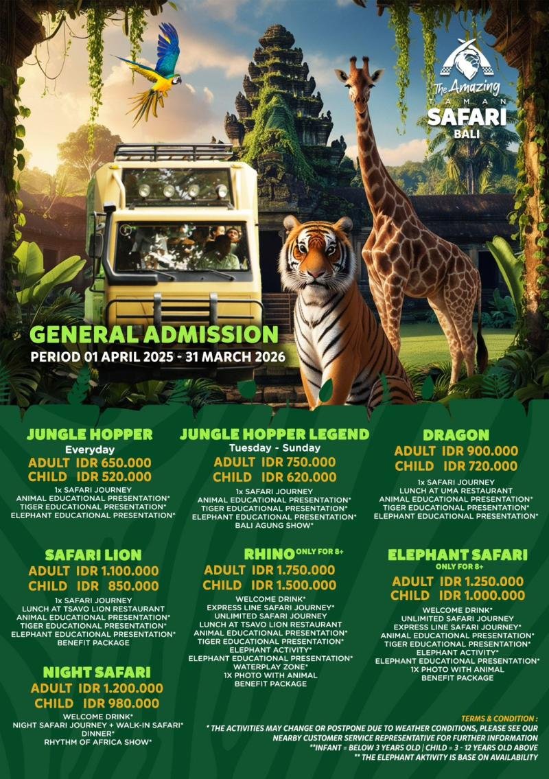 Bali Safari Adventure Packages